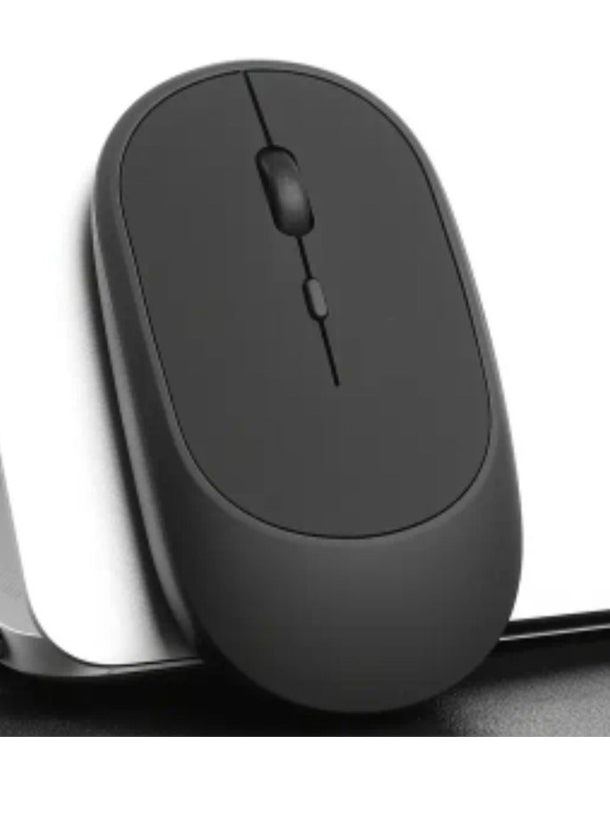 Dual mode wireless 2.4G mouse suitable for left and right hands ,portable mouse ,suitable for laptops ,4 bottom s ,easy to use and connect suitable for travel and work ,black colour 
