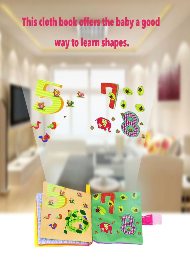 Coolplay Baby's First Fabric Book Washable Soft Cloth Book Set of 4 Squeak Rattle Crinkle Toy for Infant Toddler Intellectual Development - Image 3