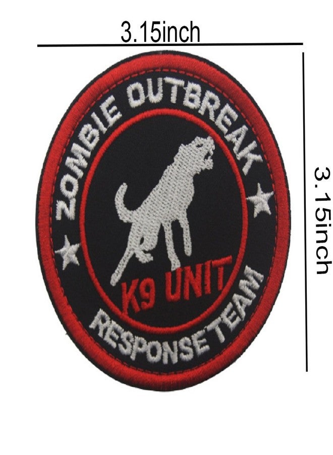 ODSP رقعة مطرزة دائرية مقاس 3 بوصات لفريق الاستجابة لتفشي الزومبي K9، مزودة بخطاف وحلقة خلفية، لسترة سرج الكلاب التكتيكية (قطعتان) - Image 2