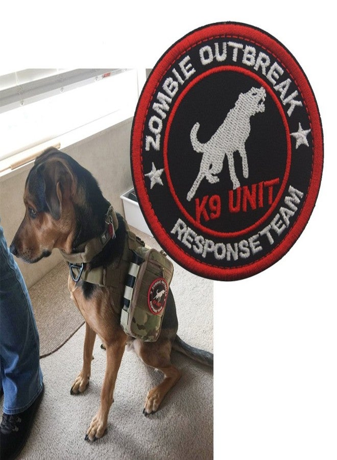 ODSP رقعة مطرزة دائرية مقاس 3 بوصات لفريق الاستجابة لتفشي الزومبي K9، مزودة بخطاف وحلقة خلفية، لسترة سرج الكلاب التكتيكية (قطعتان) - Image 3