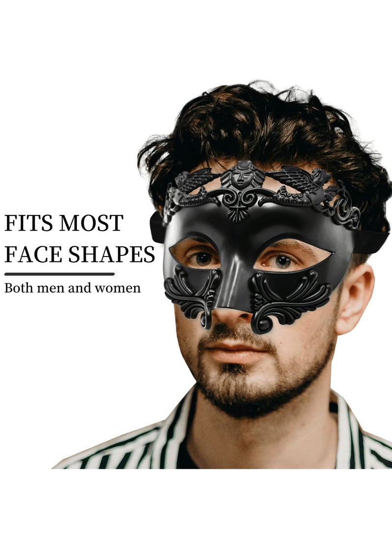 Y&D Masquerade Mask for Men Roman Greek Venetian Half Face Mask, Mascarade Ball Mardi Gras and Cosplay Party  - Image 3