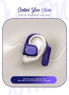 Faster ArcX Over Ear Wireless Earbuds with Noise Cancellation (ENC) - 40 Hours Playback with Bluetooth 5.3 - HiFi Stereo Sound Airpods - Sports Earhooks Bluetooth Earphones - For Exercise, Gym - Compatible with iPhone & Android (Blue)  - Image 3
