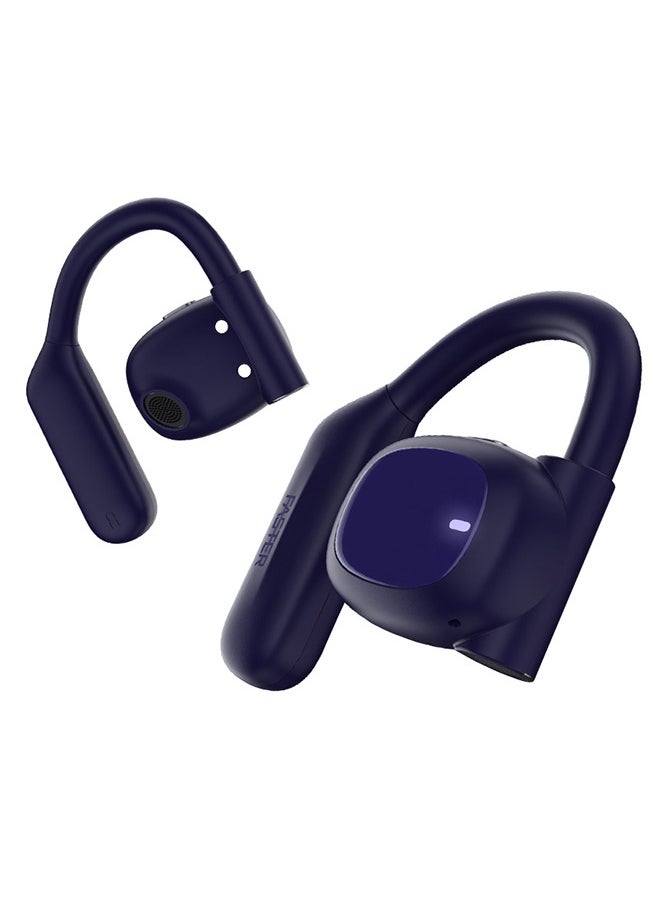 Faster ArcX Over Ear Wireless Earbuds with Noise Cancellation (ENC) - 40 Hours Playback with Bluetooth 5.3 - HiFi Stereo Sound Airpods - Sports Earhooks Bluetooth Earphones - For Exercise, Gym - Compatible with iPhone & Android (Blue) 