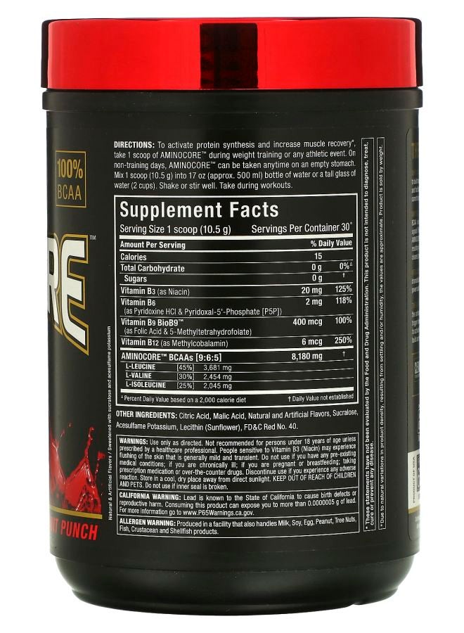 Allmax AMINOCORE™ BCAA Fruit Punch 0.69 lbs (315 g) - Image 2