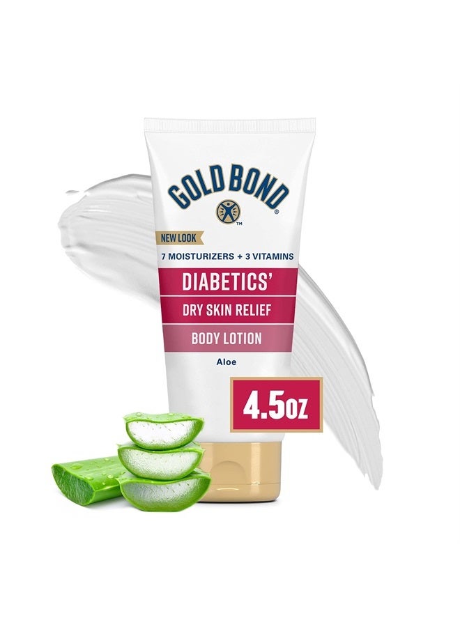 Gold Bond Diabetics' Dry Skin Relief Body Lotion, 4.5 oz., With Aloe to Moisturize & Soothe  - Image 1