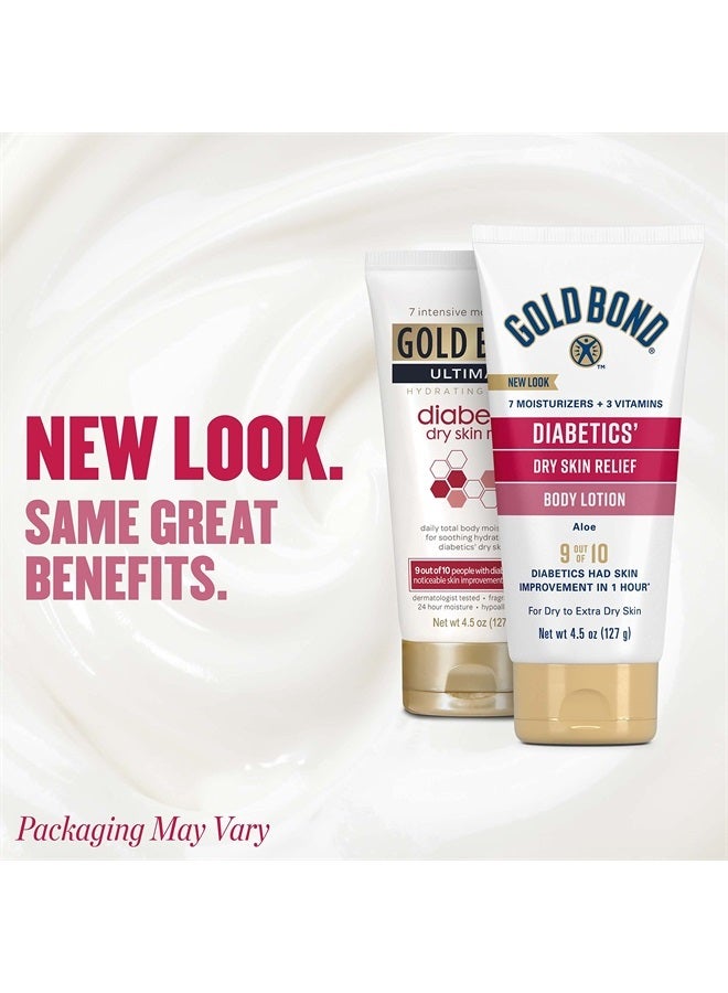 Gold Bond Diabetics' Dry Skin Relief Body Lotion, 4.5 oz., With Aloe to Moisturize & Soothe  - Image 2