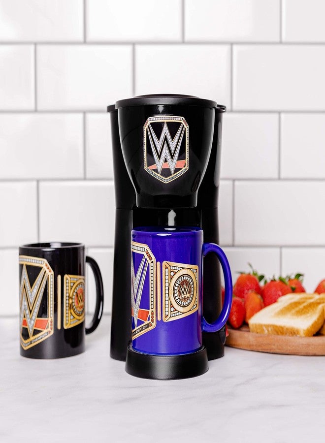 Uncanny Brands WWE Single Cup Coffee Maker Gift Set with 2 Mugs - Jolt Up Like A Champion - Image 2