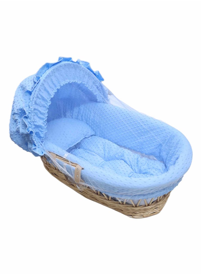 BABYCARA Baby Birth Cradle Moses Basket Bamboo with Mosquito Net  - Image 1