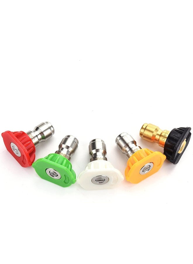 Tool Daily Pressure Washer Spray Nozzle Tips Multiple Degrees, 1/4 Inch 5-Pack (2.5 Gpm)  - Image 1