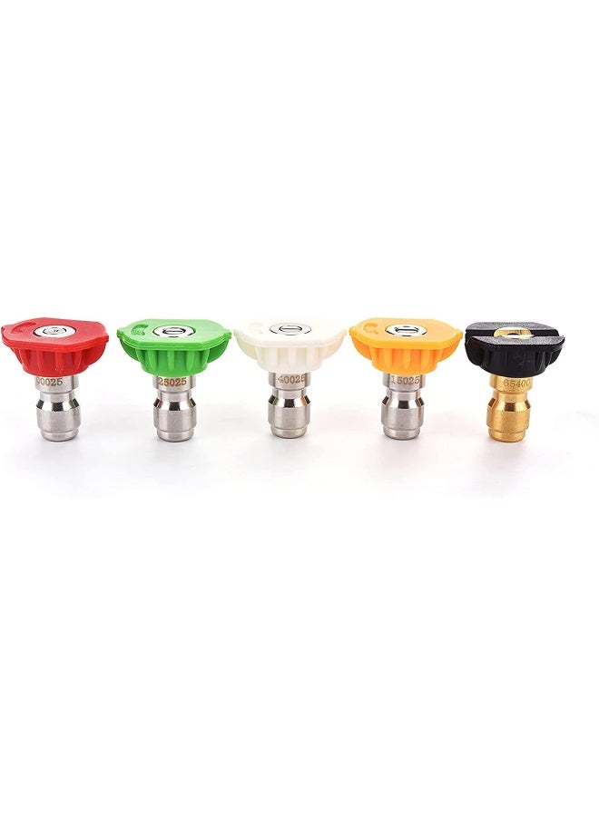 Tool Daily Pressure Washer Spray Nozzle Tips Multiple Degrees, 1/4 Inch 5-Pack (2.5 Gpm)  - Image 2
