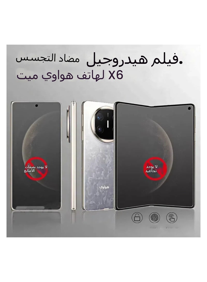 Compatible with Huawei Mate X6 Soft privacy hydrogel film, anti-spy soft outer screen protective film Inner screen film and Mate X6 outer screen film - Image 2