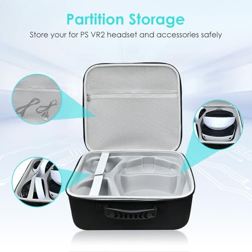 New World PSVR2 Carrying Case, Storage Bag Travel Bag for PSVR2 Controller and Headset, Carrying Bag for PSVR 2,Lightweight Travel Storage Bag Compatible with Playstation VR2 - Image 3