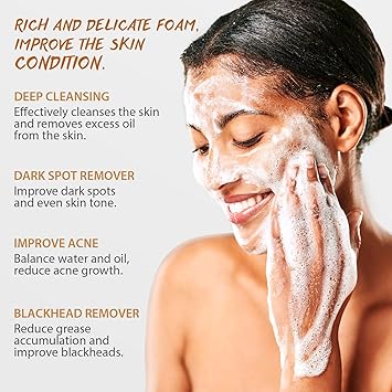 POP MODERN.C Kojic Acid Soap for Face and Body Moisturizing Turmeric Soap for Acne Dark Spots Blackheads 2x100g 1pc Mesh Pouch and 1pc Wooden Holder - Image 2