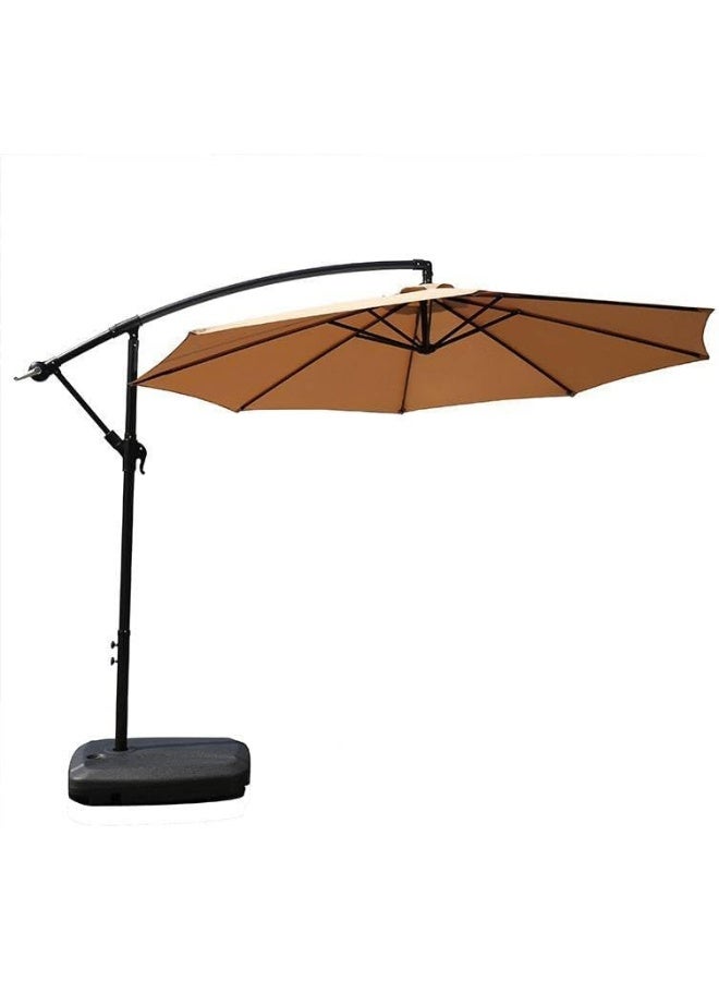 MOMENT 3M Patio Umbrella With Adjustable Stand And Cross Base Water Tank, Outdoor Large Umbrella Windproof Offset Hanging Tilt Fade Resistant Umbrella For Garden Deck Pool Lawn Backyard - Image 1