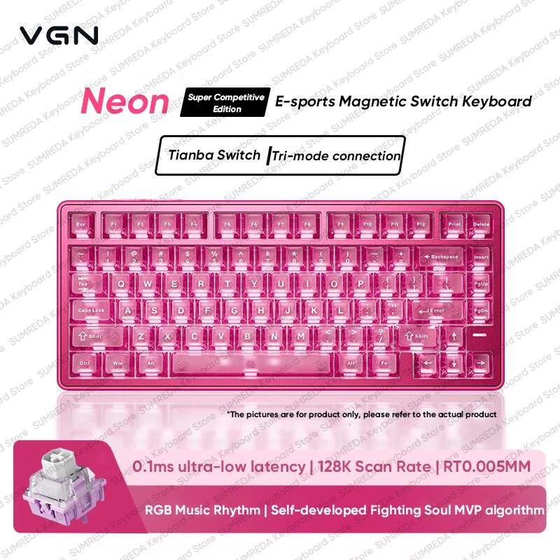 ز ن V  لوحة مفاتيح VGN Neon Super Competitive Edition - Image 1