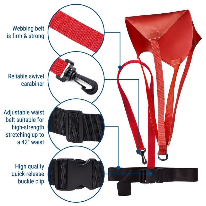 BULLETSHAKER Swim Parachute - Resistance Training Equipment with Swimming Tempo Trainers - Image 3