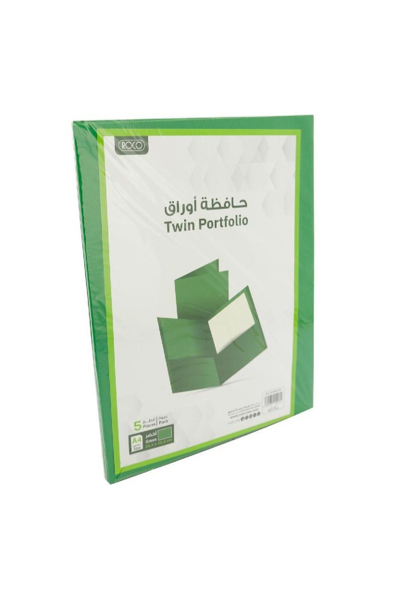 روكو غلاف تقرير بجيبين A4PaperGreen - Image 1