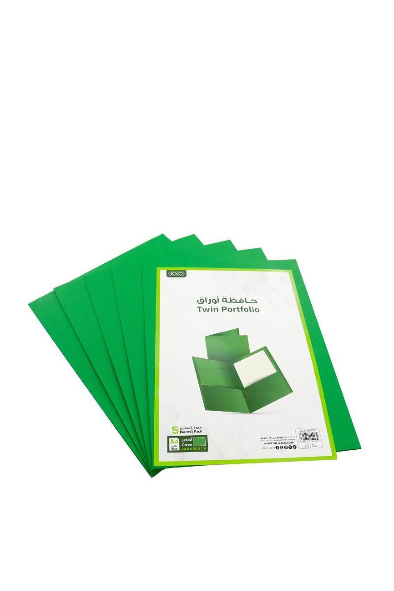روكو غلاف تقرير بجيبين A4PaperGreen - Image 2