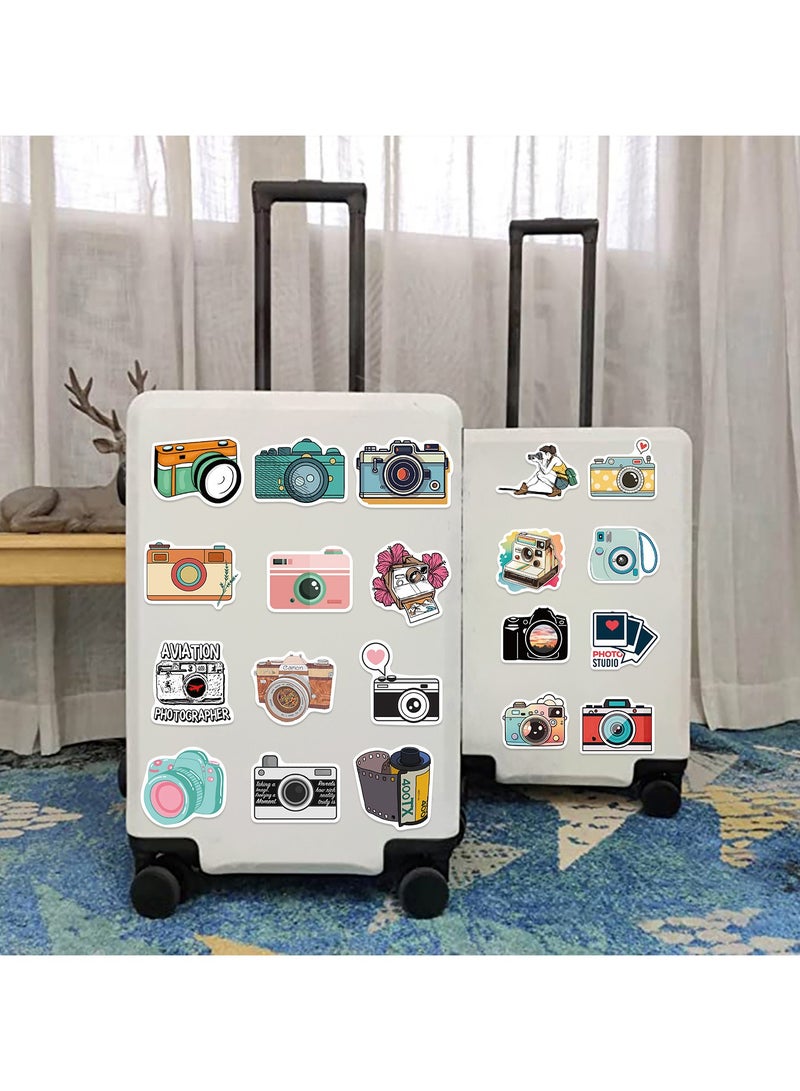 Loquat 50 Pcs Camera Stickers Decorative Decals Waterproof Vinyl Gifts for Car Scrapbook Laptop Water Bottle Luggage Adults Boys Girls - Image 5