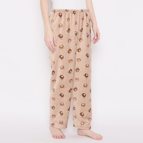 CAMEY Women's Winter Soft & Warm Printed Lower | Pyjama (Brown, XL) - Image 4