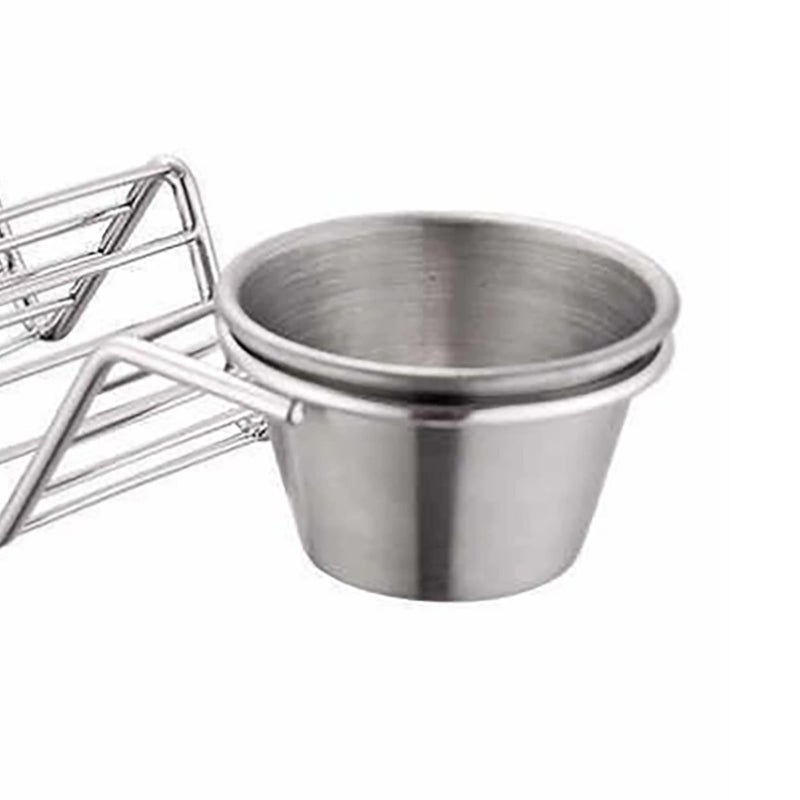 Stainless Steel Stackable Taco Holder With Sauce Cup V Shaped Rack Keep Shells Intact - Image 4