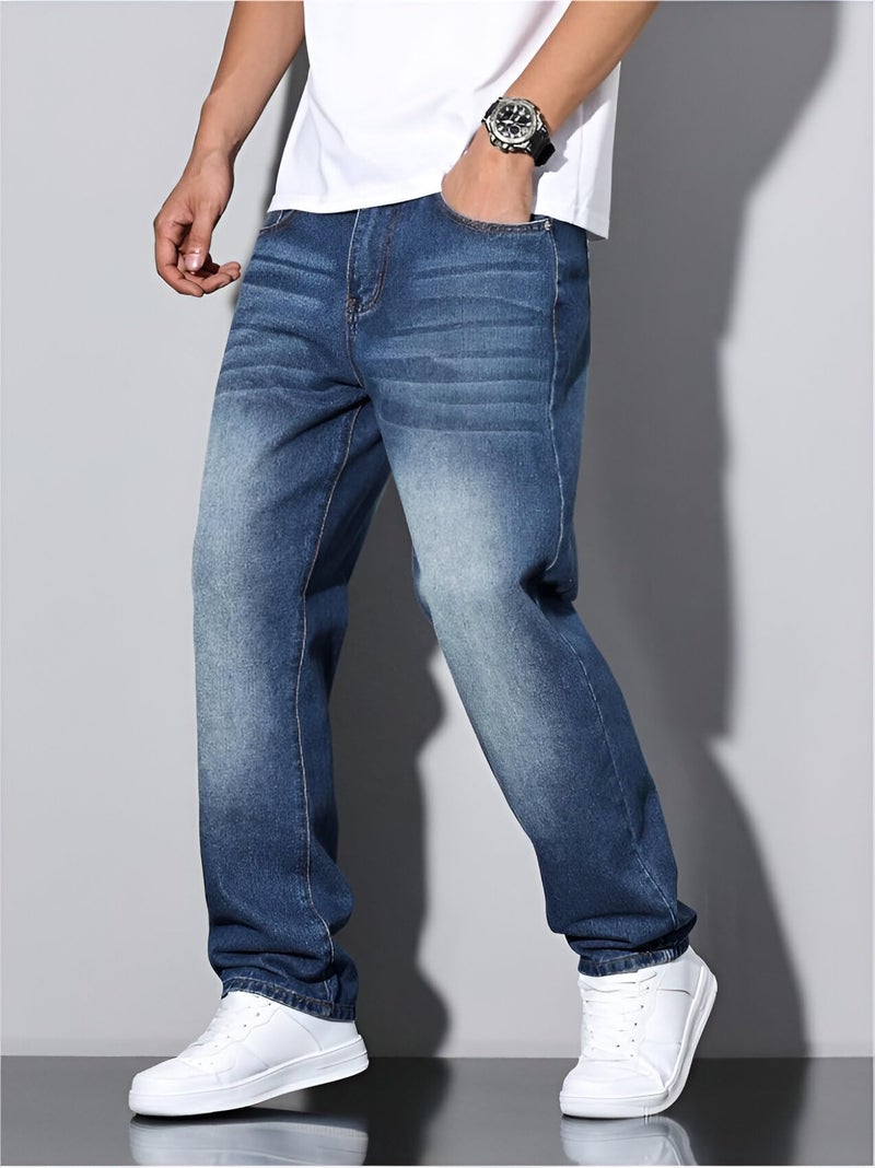 Ben Martin Dark Blue Men Jeans || Baggy Fit Jean's for Man || Loose Fit High Rise Denim || Stretchable Casual Wear Jean,s || Dance Rap Rapping Style Pant for Men || Denim Cotton Jeans 28 (2) - Image 5