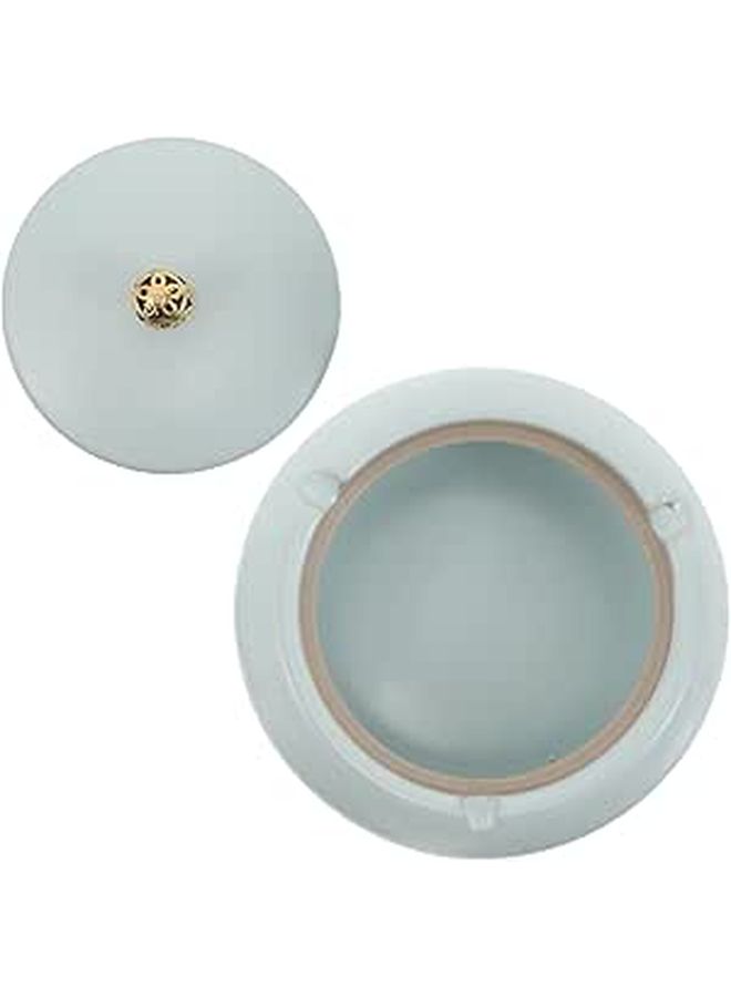 Ceramic Ashtray With Lid Windproof Cigarette Holder Small Decorative Indoor Outdoor - Image 1