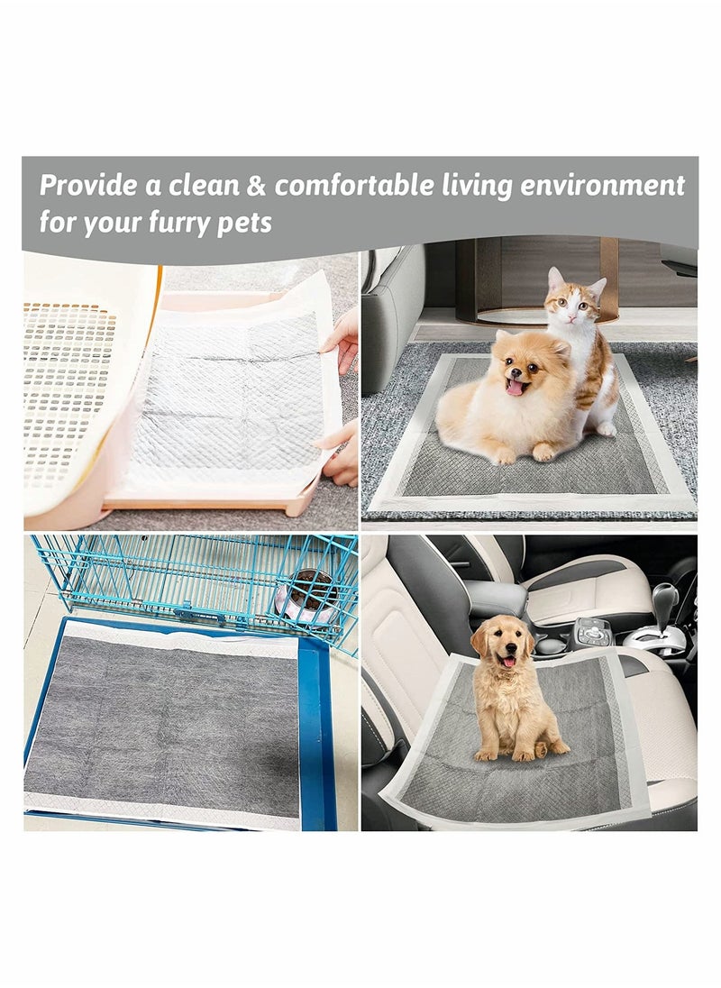 HQ-GAMING Rabbit Pee Pads 100 PCS Disposable Bunny Pads Charcoal Leak-Proof Super Absorbent Potty Training Pad with Quick-Dry Surface for Dogs Puppies Cats Kittens or Small Pets  - Image 3