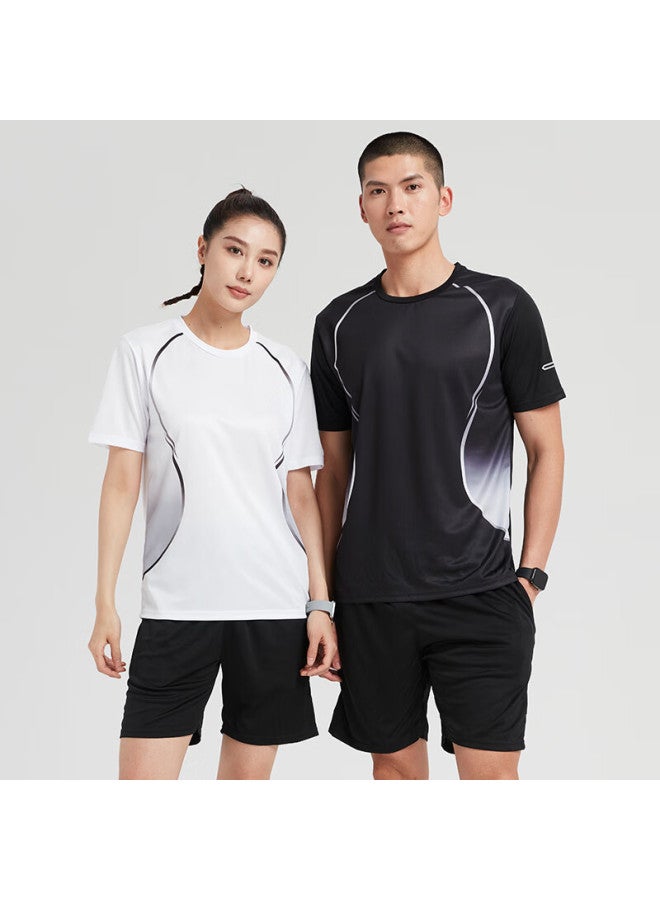 Buruite Men's Ice Silk Sports Suit Badminton Fitness Quick-drying Summer Table Tennis T-shirt Tennis Clothing Running - Image 3