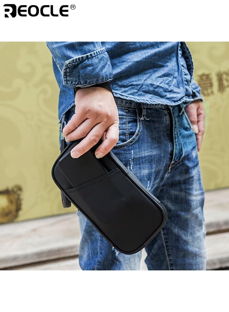 REOCLE Family Passport Holder Travel Wallet with RFID Blocking Travel Document Organiser Passport Cover Secure for Passport ID Cards Flight Tickets Money Durable Lightweight Portable Ideal for Family Travel Business Trips Vacation Suitable for Travelers - Image 5