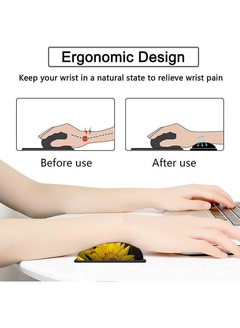 Bukela Mouse pad, Gaming Mouse Pad Wrist Support Set,4in1 Desk Mat+ Keyboard Wrist Rest+Mouse Wrist Rest+Coaster Set with Ergonomic Design for Home Office Table Computer - Image 3