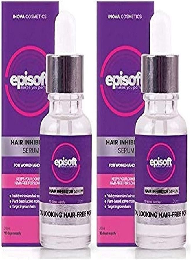 Episoft 2 Pack Hair Removal Inhibitor Serum 30ml for Women and Men - Image 1