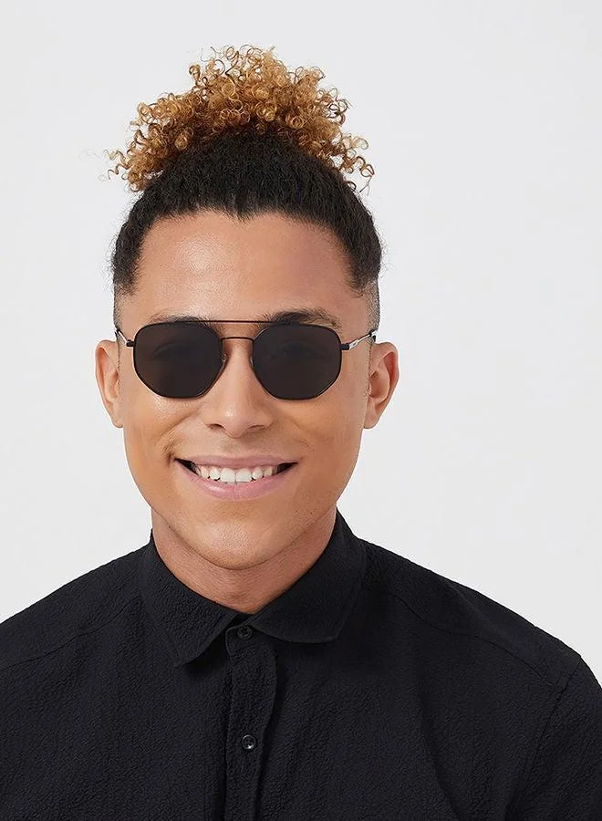 30Sundays 30Sundays VERBIER,Men Sunglasses, Aviator Sunglasses, UV Protection: UV400 (Black,Gray)