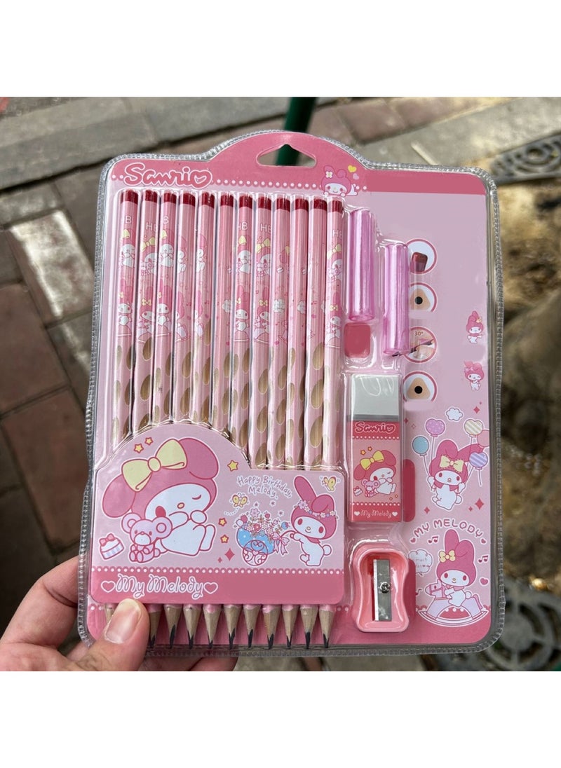 Huitich - Sanrio Character Triangular Pencil Sets with Accessories - Image 1