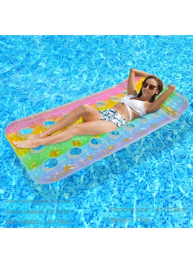 Inflatable Floating Row Outdoor Foldable Backrest Mesh Floating Bed Water Inflatable Supplies Recliner Floating Bed - Image 1