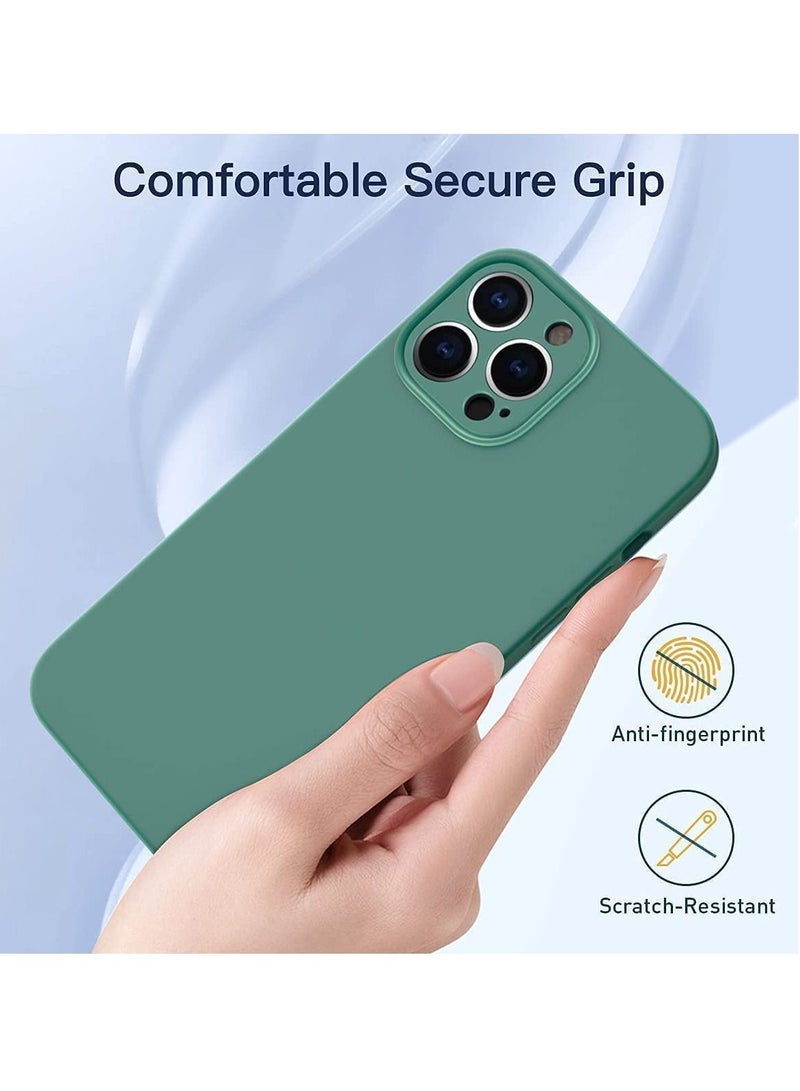 Silicone Case Compatible with iPhone 14, Soft Liquid Gel Rubber Cover Shockproof Bumper Anti-Scratch Anti-Fingerprint Anti-Drop Slim Cover (Not Original) (iPhone 14, Green) - Image 2