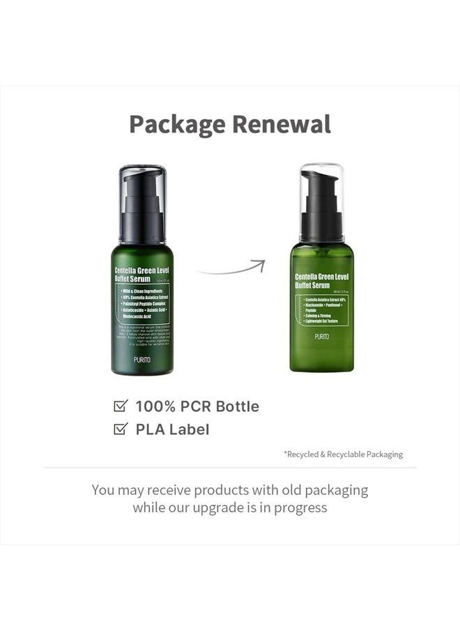 PURITO - Centella Green Level Buffet Serum 60ml/ 2 fl oz, serum for face, Centella Asiatica,Recovery facial SERUM,vegan - Image 1