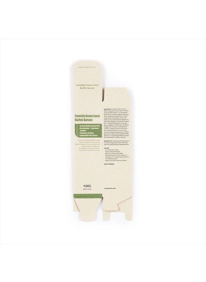 PURITO - Centella Green Level Buffet Serum 60ml/ 2 fl oz, serum for face, Centella Asiatica,Recovery facial SERUM,vegan - Image 1