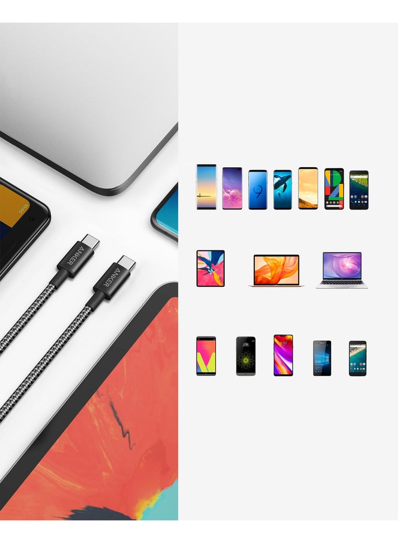 Anker USB C to USB C Cable, Type C Charging Cord Fast Charge(10FT,100W), for iPhone 17/17 pro, MacBook and More(USB 2.0,Black) - Image 2