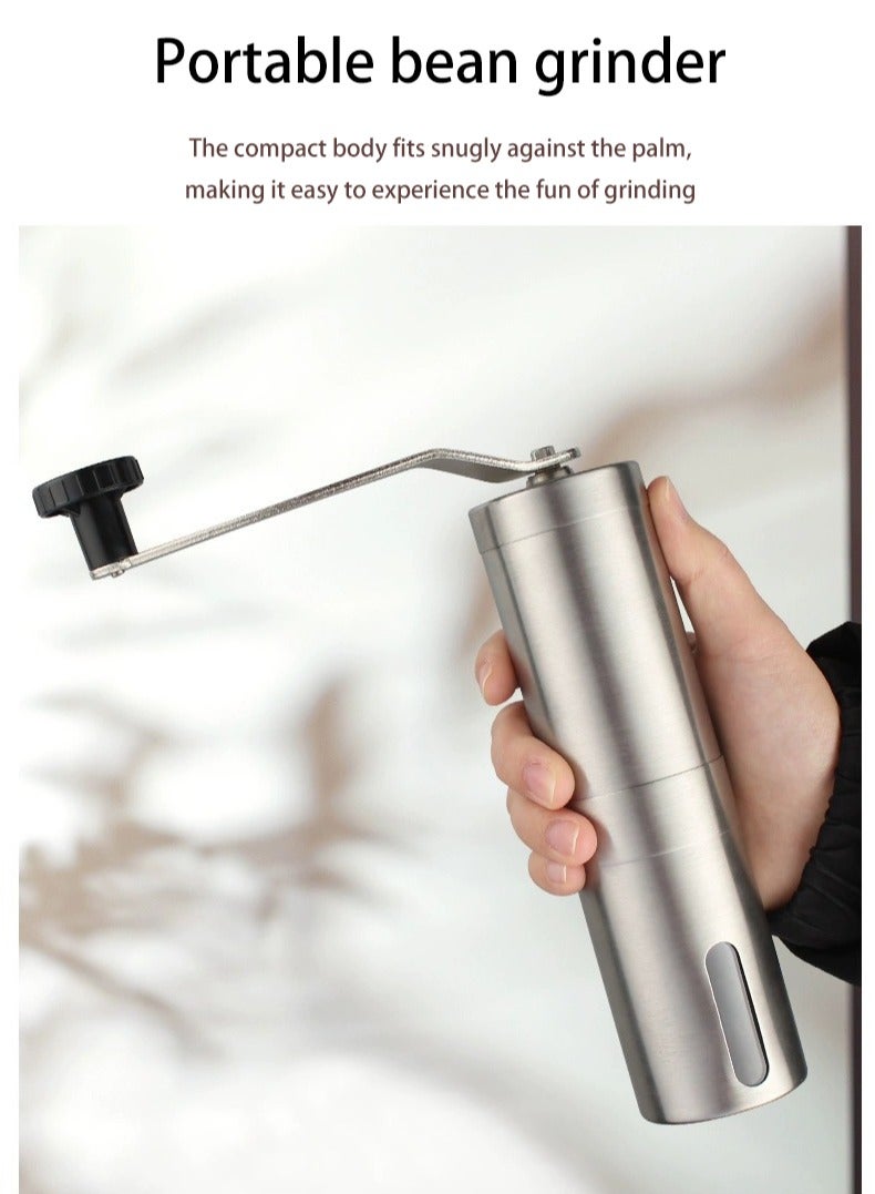  المانجا الصينية 304 الفولاذ المقاوم للصدأ طاحونة القهوة اليد الفضية - Image 1