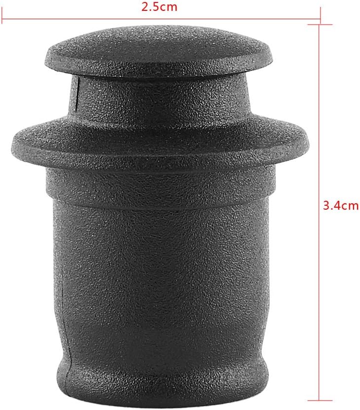 klarako Dustproof Cover Cap,Universal Car Cigarette Lighter Socket Cover ABS Dustproof Cap Auto Accessory Fit for 2.1cm, 2.2cm Cigarette Lighter Socket Black (Pack of 2) - Image 2