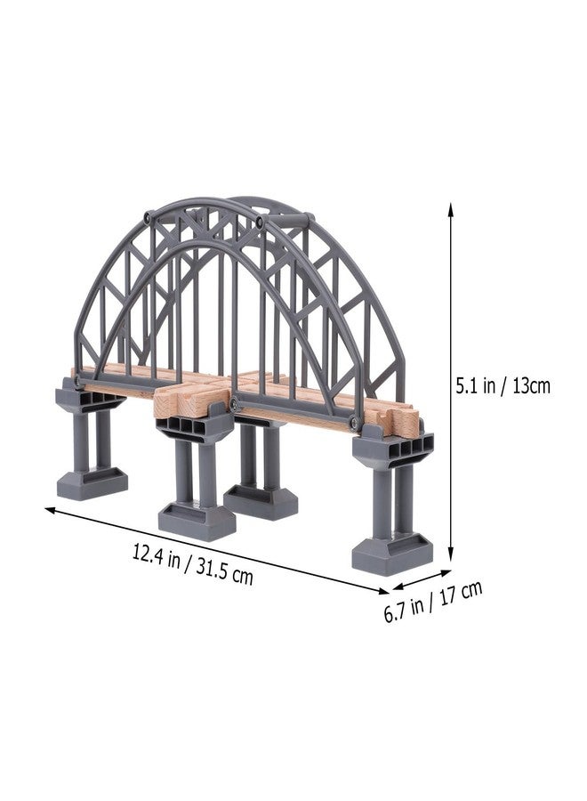 IMIKEYA Wooden Train Bridge Expansion Accessory for & Wooden Railway - Train Track - Image 5