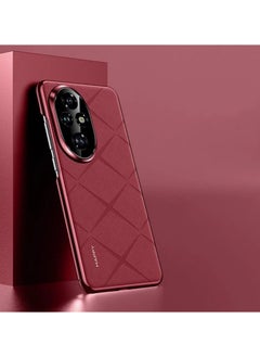 General Case Compatible with Luxury Plain Leather Honor 200 Pro, Camera Lens Protection, Anti Shock and Anti Drop Case for Hard Slim Good Texture Cover with Honor 200 Pro 