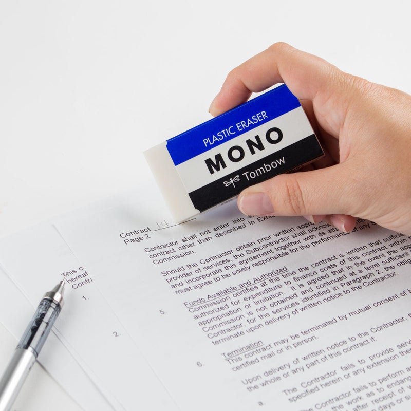 TOMBOW 57332 Mono Eraser, White, Jumbo, 1 Pack. Cleanly Removes Marks Without Damaging Paper - Image 5