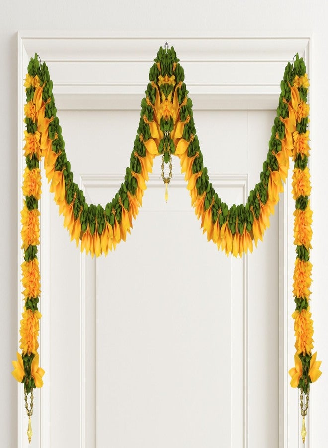Daedal crafters مجموعة أبواب شامبا من ديدال كرافتيرز (أصفر ذهبي) DC129، زينة زهور للباب - Image 3