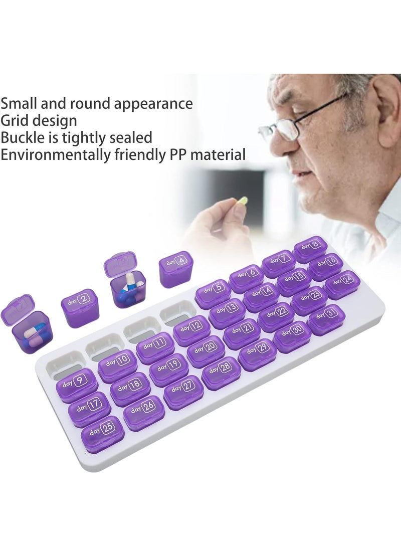 31-Day Monthly Pill Organizer Pods – Daily Numbered Medication Organizer for Pills, Vitamins & Supplements – BPA Free, Travel-Friendly Pill Box - Image 5