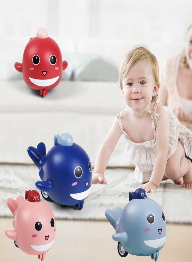 Fezeedi Press and Go Vehicles Toy for 1, 2, 3 Year Old Boy & Girl | Baby and Toddlers Bath Toys | Press & Go Crawling Toys for Kids -Multicolor (Pack of 1 Whale) - Image 4