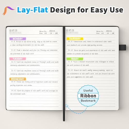 Oucaru Lined Journal Notebook, 2 Pack, 180 Pages, A5 Journals for Writing, 100 GSM Thick Paper, Small Notebooks Daily Journal for Women Men Work, Business, School, Travel Supplies - Image 5