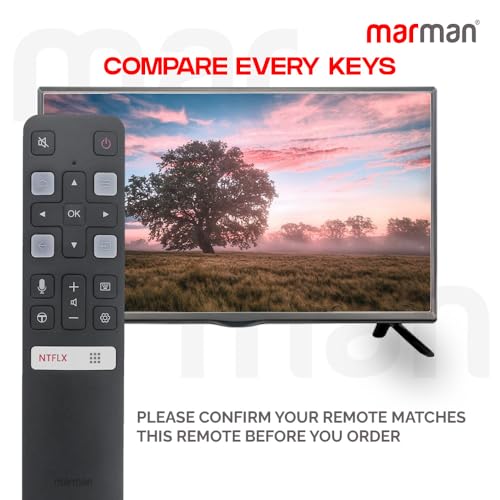 marman® Compatible TCL Smart Tv Remote Control Original with Bluetooth and Voice Command for Model RC802V FMR1 with Google Assistant & Netflix Hot Keys Pairing Must ! - Image 5