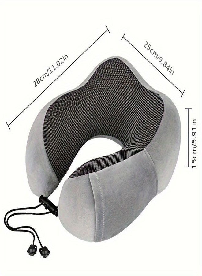 QP360 Neck Pillow for Travel-Travel Pillow for Flights-Memory Foam Neck Pillow-Travel Neck Rest Pillows-Traveling Pillow for Men,Women Travelling, Lightweight,Portable,Standard - Image 3